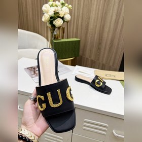 Новые тапочки Gucci с металлической застежкой с логотипом Gucci, 
