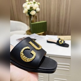 Новые тапочки Gucci с металлической застежкой с логотипом Gucci, 