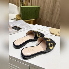 Новые тапочки Gucci с металлической застежкой с логотипом Gucci, 