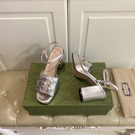 Новые сандалии Gucci, металлическая пряжка G, кожа овцы, подкладк