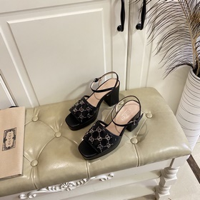 Новые сандалии Gucci, металлическая пряжка G, кожа овцы, подкладк