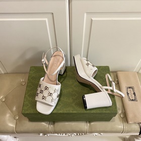 Новые сандалии Gucci, металлическая пряжка G, кожа овцы, подкладк