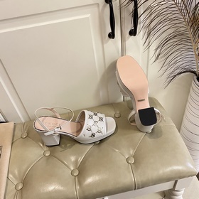 Новые сандалии Gucci, металлическая пряжка G, кожа овцы, подкладк