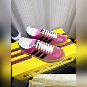 Мужские кроссовки Gucci &amp; Adidas с логотипом трехлистника. Эк