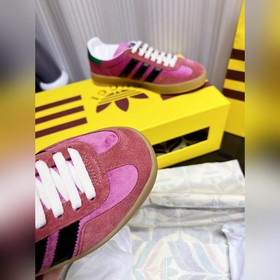 Мужские кроссовки Gucci & Adidas с логотипом трехлистника. Эк