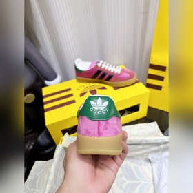 Мужские кроссовки Gucci & Adidas с логотипом трехлистника. Эк