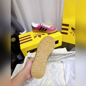 Мужские кроссовки Gucci & Adidas с логотипом трехлистника. Эк