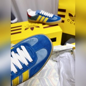 Мужские кроссовки Gucci & Adidas с логотипом трехлистника. Эк