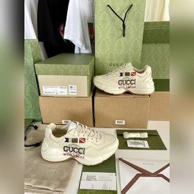 Пара обуви Gucci в стиле «папа» из состаренной кожи в форме рогов