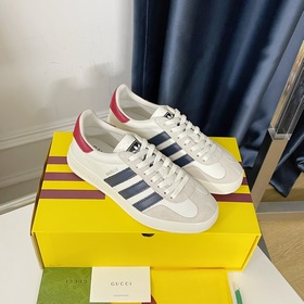 Совместная коллекция adidas x Gucci： кроссовки Gazelle для пар Ор