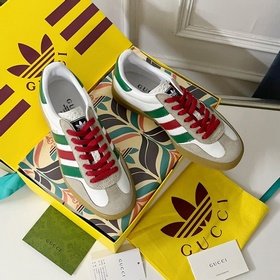 Совместная коллекция adidas x Gucci： кроссовки Gazelle для пар Ор
