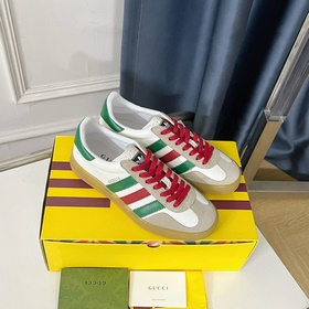 Совместная коллекция adidas x Gucci： кроссовки Gazelle для пар Ор