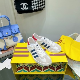 Совместная коллекция adidas x Gucci： кроссовки Gazelle для пар Ор
