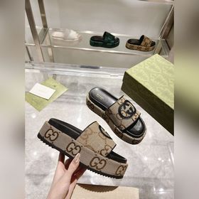 Gucci 23 новейшие (высокая версия) ограниченные тапочки на толсто