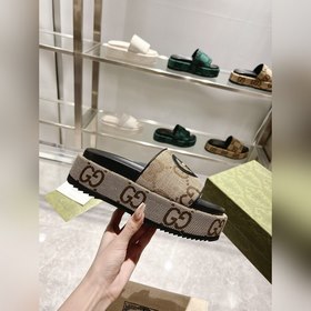 Gucci 23 новейшие (высокая версия) ограниченные тапочки на толсто
