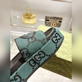 Gucci 23 новейшая (высокая версия) ограниченная серия тапочек на 