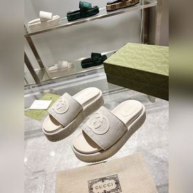 Gucci 23 новейшие (высокая версия) ограниченные тапочки на толсто