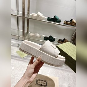 Gucci 23 новейшие (высокая версия) ограниченные тапочки на толсто