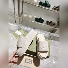 Gucci 23 новейшие (высокая версия) ограниченные тапочки на толсто