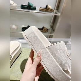 Gucci 23 новейшие (высокая версия) ограниченные тапочки на толсто