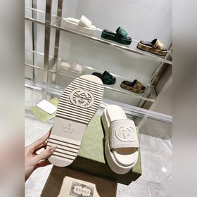 Gucci 23 новейшие (высокая версия) ограниченные тапочки на толсто