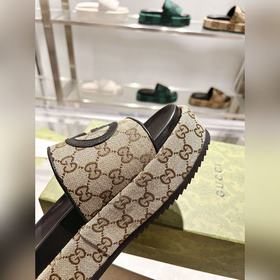 Gucci 23 новейшие (высокая версия) ограниченные тапочки на толсто