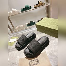 Gucci 23 новейшие (высокая версия) ограниченные тапочки на толсто