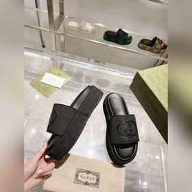 Gucci 23 новейшие (высокая версия) ограниченные тапочки на толсто