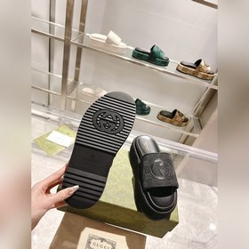 Gucci 23 новейшие (высокая версия) ограниченные тапочки на толсто