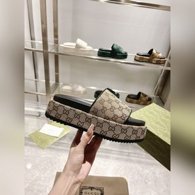 Gucci 23 новейшие (высокая версия) ограниченные тапочки на толсто