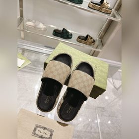 Gucci 23 новейшие (высокая версия) ограниченные тапочки на толсто