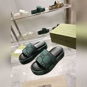 Gucci 23 новейшие (высокая версия) ограниченные тапочки на толсто
