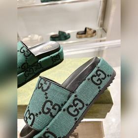 Gucci 23 новейшие (высокая версия) ограниченные тапочки на толсто