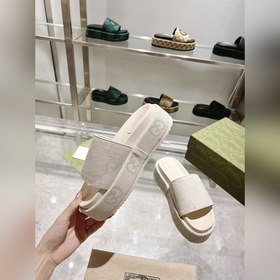 Gucci 23 новейшие (высокая версия) ограниченные тапочки на толсто