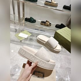 Gucci 23 новейшие (высокая версия) ограниченные тапочки на толсто