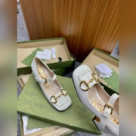 GUCCl Гуччи Новые туфли с пряжкой виде конской уздечки, с квадрат