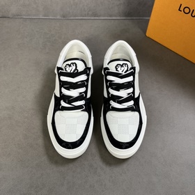 L Кроссовки LV Ollie из кожи с перфорированным узором Damier в кр