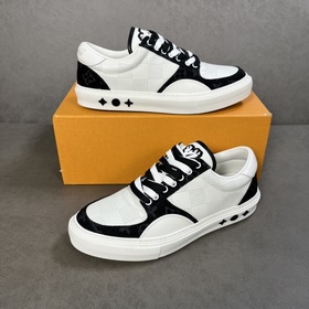 L Кроссовки LV Ollie из кожи с перфорированным узором Damier в кр