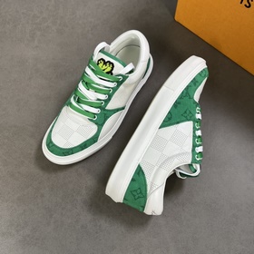 L Кроссовки LV Ollie из кожи с перфорированным узором Damier в кр