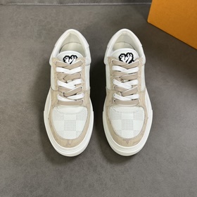 L Кроссовки LV Ollie из кожи с перфорированным узором Damier в кр