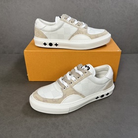 L Кроссовки LV Ollie из кожи с перфорированным узором Damier в кр