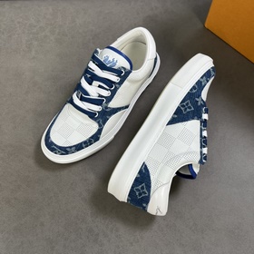L Кроссовки LV Ollie из кожи с перфорированным узором Damier в кр