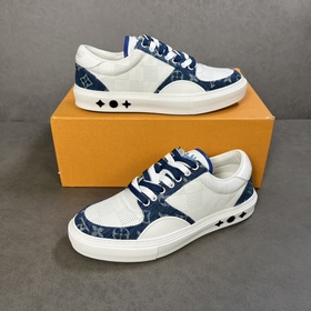 L Кроссовки LV Ollie из кожи с перфорированным узором Damier в кр