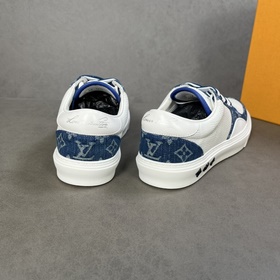 L Кроссовки LV Ollie из кожи с перфорированным узором Damier в кр