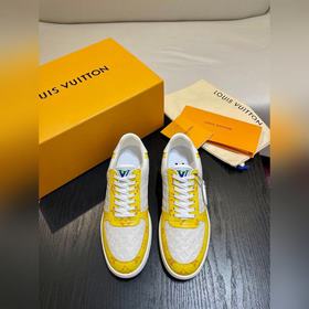 LOUIS VUITTON Мужские кроссовки LV Rivoli. На зернистой коже круп
