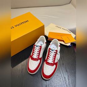 LOUIS VUITTON Мужские кроссовки LV Rivoli. На зернистой коже круп