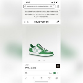 LOUIS VUITTON Мужские кроссовки LV Rivoli. На зернистой коже круп