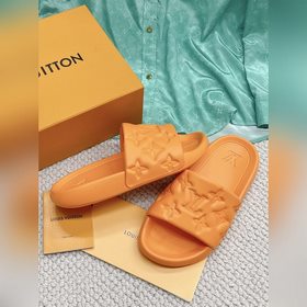 Пара LV 2023 летняя новинка Monogram рельефные тапочки Оригинальн