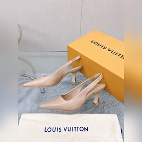 Лучшая версия LV 2023, новые туфли на каблуке с открытым носком д