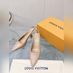 Лучшая версия LV 2023, новые туфли на каблуке с открытым носком д